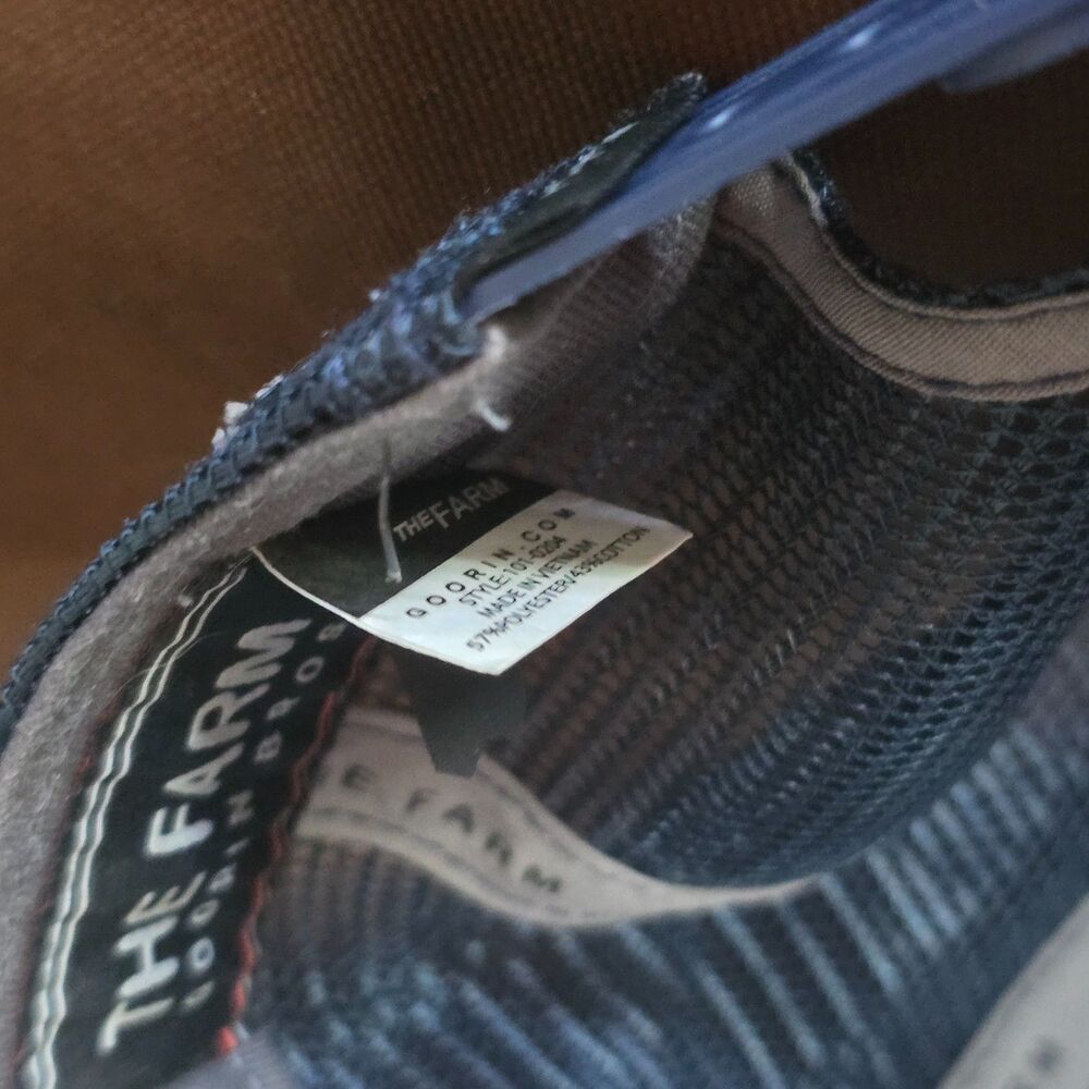 Goorin Bros The Farm Widowmaker Hard Buffalo Trucker Hat Navy Gray Snapback - Picture 8 of 9